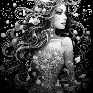 Black Glittering Mermaids