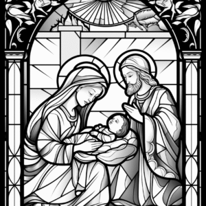 Stained Glass Nativity